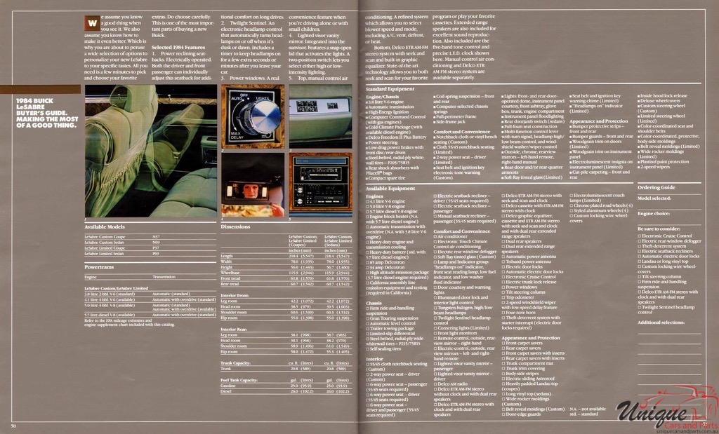1984 Buick Prestige Full-Line All Models Brochure Page 38